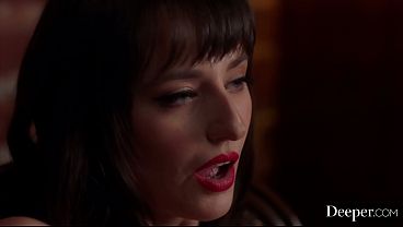 A submissive woman provides her benefactor with a five star seduction 