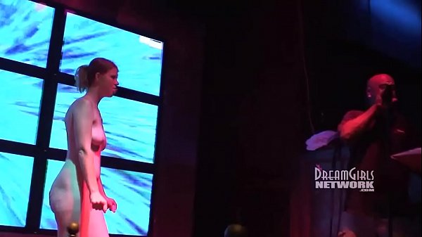 Amateur girls get naked on stage