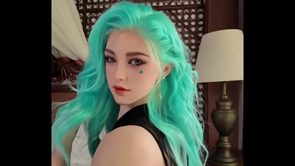Play MP4 - ULoversDoll Green Hair Elegant Sex Doll Model Fuck
