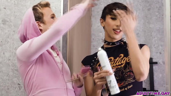 Play MP4 - Two super slutty submissive femboys Benny Fox and Foxy Alex&comma; dominated by alpha man Mateo Tomas&excl;