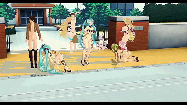 Girl dancing in front of teens on the street in full continuation