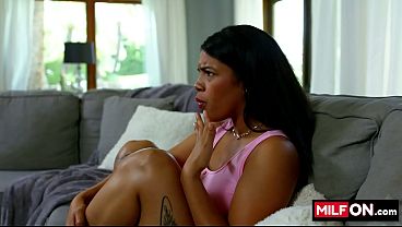 MILFON.com presents: Olivia Jayy &amp_ Maya Farrell &amp_ Anthony Pierce gets fucked in Watering The MILFs Garden video thumbnail