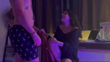 Girlfriend drawing peacefully until i surprise her with hard fuck from behind