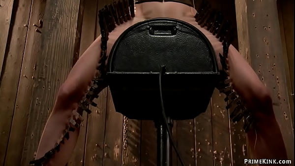 Bound brunette double penetration_toyed