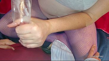 Up close cum_and piss play