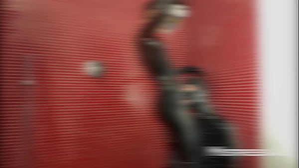 Latex catsuits shower fun splashing shining and milky play