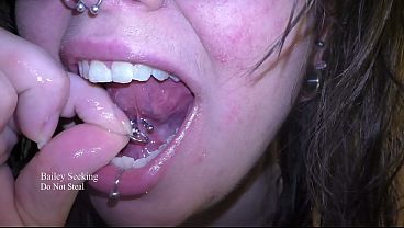 Bbw Cleans Mouth Piercings thumbnail