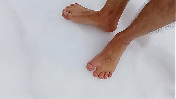 Barefoot in the snow