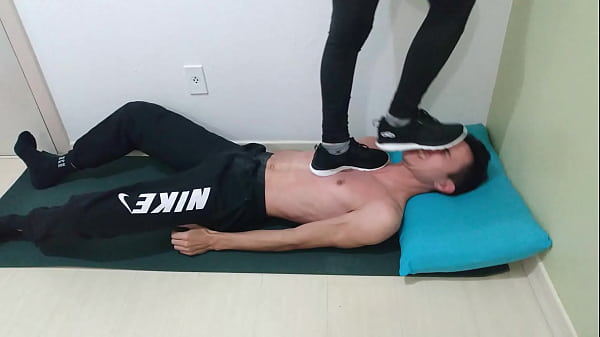 Trampling with running shoes and adventure boots