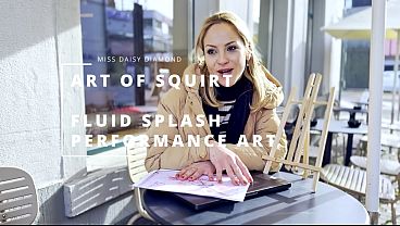 Fluid splash performance art of squirt 