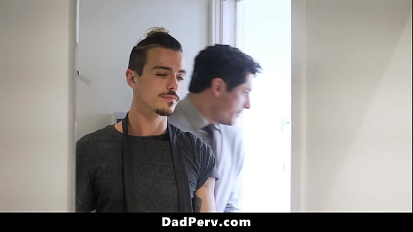 Stepson Feels His Daddy's Boner and Asks Him to Fuck - Dadperv 
