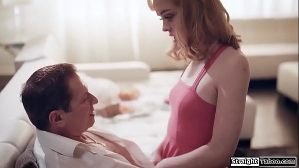 Student seduces a teacher to pass a older man sucks her small tits and licks her blonde deepthroats his big cock and then is fucked