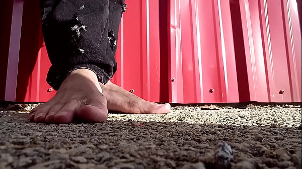 dirty feet playing in spit and cigarettes 