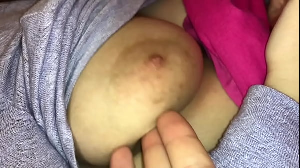 Play MP4 - Horny mum flashes her natural boobs hard nipples HD