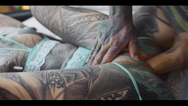Tattooed teen balls deep fucking