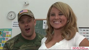 Petite teen Casey Cumz is pleasing her college classmates.Shes giving 3 guys blowjob.The dudes gang on her,then double penetrate her ass and pussy. 