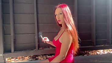 European Stepmom Artemisia Love Smoking Session Outside thumbnail
