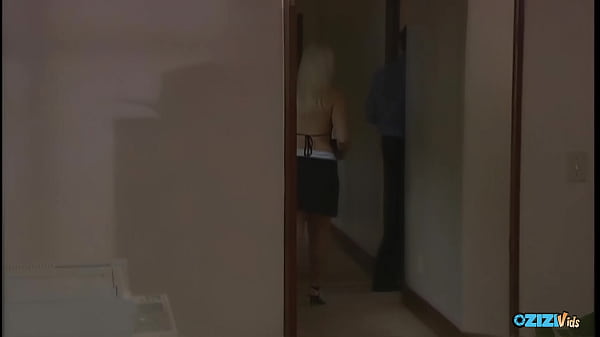 The boss chooses to engage in a vigorous sexual encounter with his alluring blonde assistant using her shaven genitals