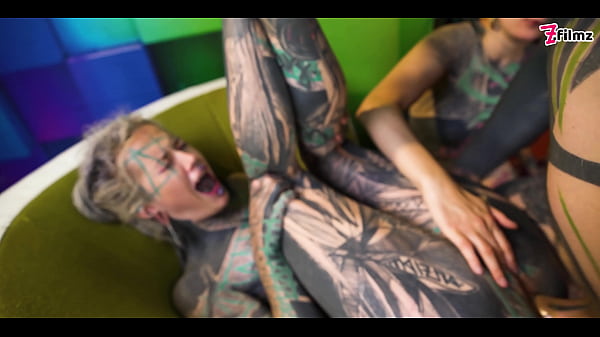 alternative TEEN threesome with ANAL gapes and FACIAL cumshot - ATM, GAPES, facefuck, (goth, punk, alt porn) ZF061 