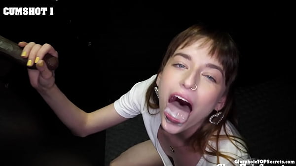 It's incredible to see how such innocent girls turn into massive cum fiends if you put them in a gloryhole setup 8 cumshots for you lana great job