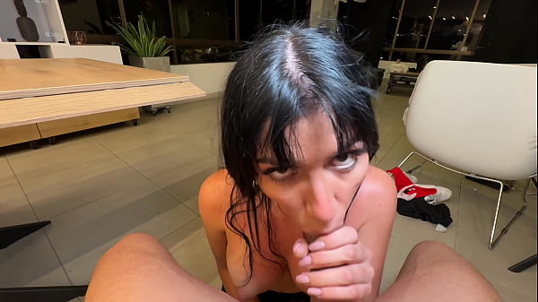 Sexy brunette secretary ask me for help and i give her my big dick