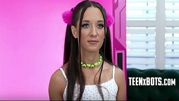 Tiny short realistic fembot makes masters dreams cum true 