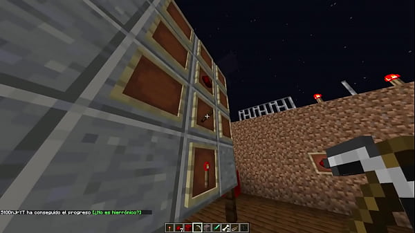 El profesor y su ense&ntilde;ansa sobre la redstone