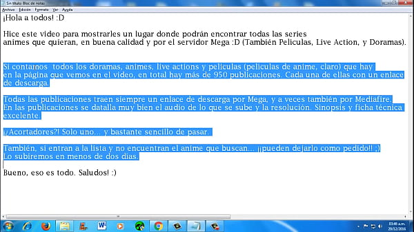 Página con más de 1000 animes para descargarpor MEGA DESCARGAR ANIM