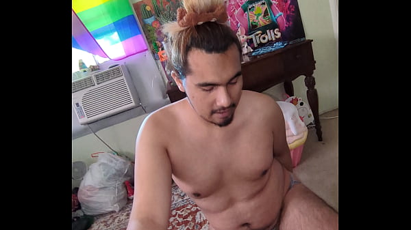 Play MP4 - Showing my stocky body and new jockstrap&comma; stroking my cock and playing with my ass