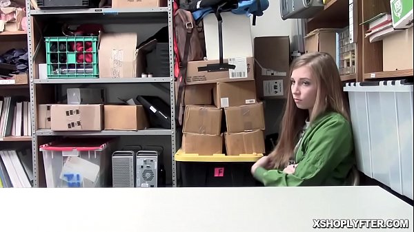 Ava gave the officer a sloppy deep throat blowjob and now she was instructed to bend over her young ass