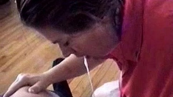 Novice maid in stream parade hitting