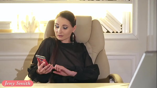 Play MP4 - Your Chief&colon; Jeny Smith plays the role of the boss&period; High heels&comma; stockings and mini skirt&period;