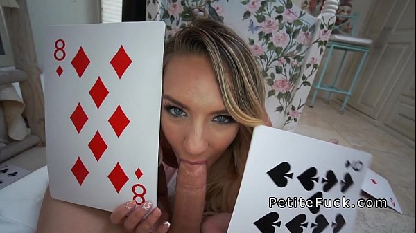Petite teen plays huge cards_and huge_cock