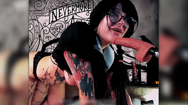 Wednesday addams passionately sucks and squirts 