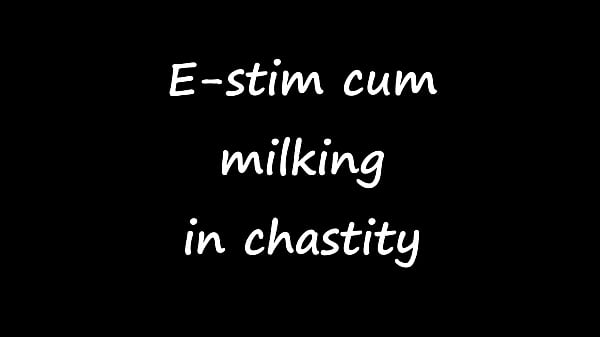 Play MP4 - Electro stimulation cum milking in chastity