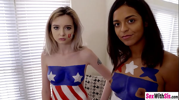 Sexy babes lexi lore and vienna black shared big hard cock and got fucked by him