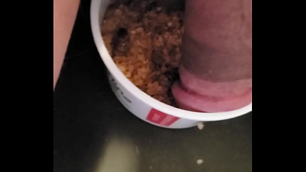 Feeding superworms their dinner of dick and balls 