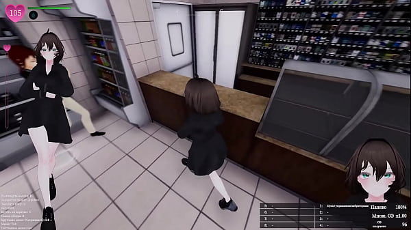 Public masturbation in a grocery store exhibitionism gets out of control 3d hentai game 