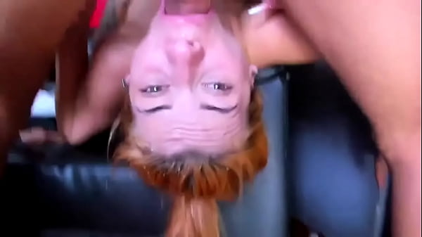 This Slut With 3 Cocks Gets Her Throat Fucked Rough thumbnail