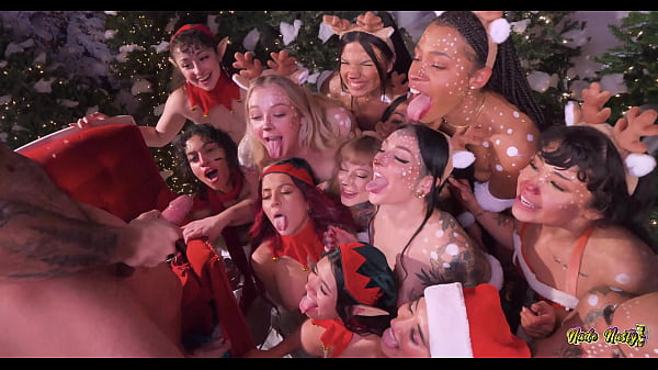 The naughty santa fucks 15 christmas sluts