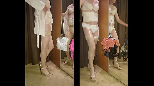 Man dressed in lingerie corset 