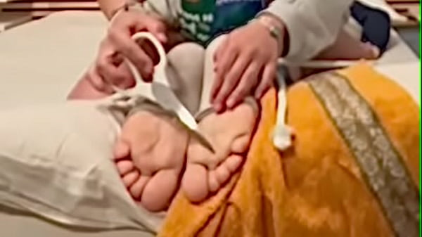 Socks cut and hot wax on bare soles