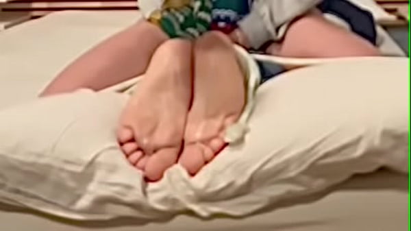 Socks cut and hot wax on bare soles 