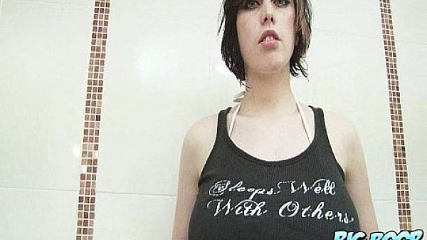 Hot teen ruby plays with her big tits and tight pussy in her bed