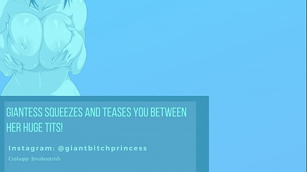 Audio only tiny little man named keith gets squished between a giantess's huge tits