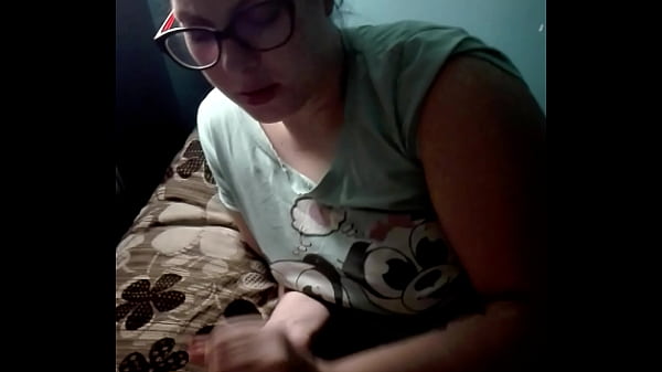 Wife sexy handjob with_big cumshot