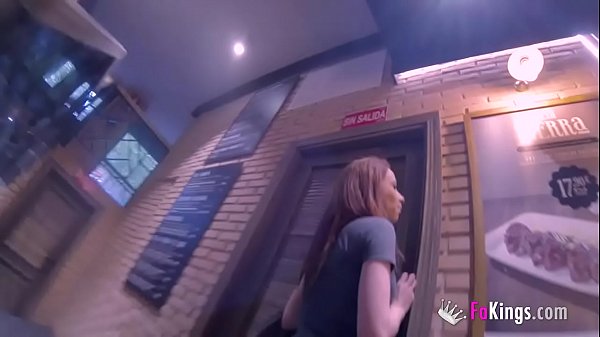 She_came from Barcelona to b_enjoy and lick_Adrian s_cock in_public