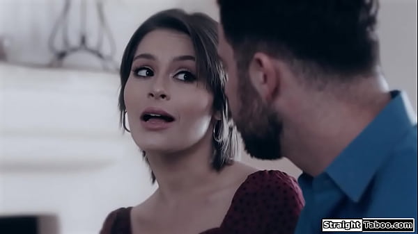 Stepsisters husband asks petite girl to fuck to get her pregnant.He fingers the small tits brunettes pussy and then she sucks his cock and gets fucked 