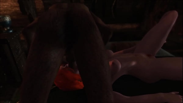 Beautiful blonde anime takes monster's fat cock