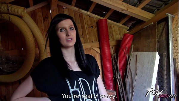 Play MP4 - Povbitch Tall brunette show her sexual skills in garden house